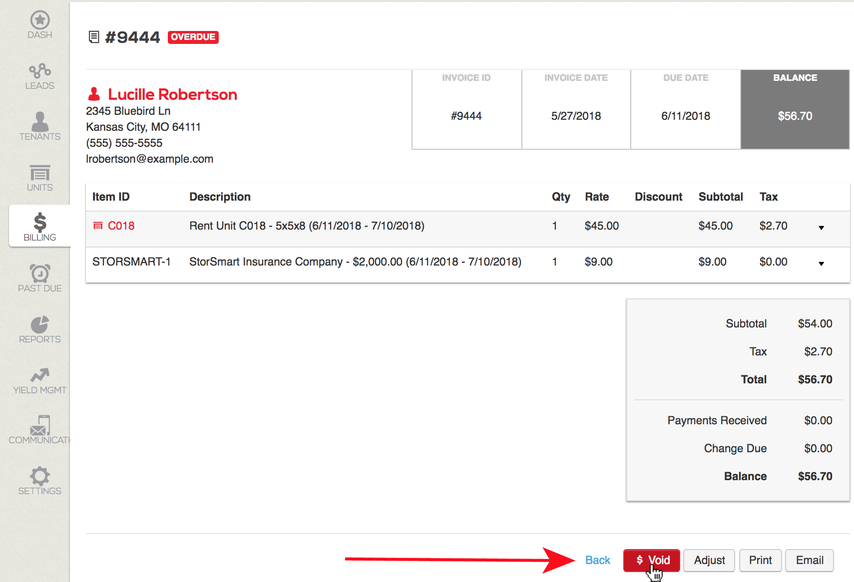 Voiding An Invoice StorEDGE